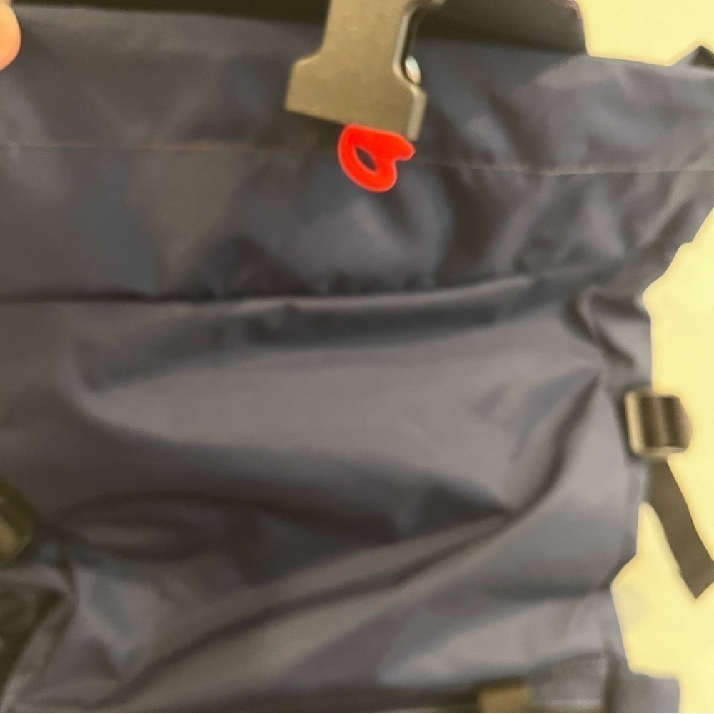 Topo Designs navy blue and yellow/green interior accents fold over backpack - Picture 8 of 11